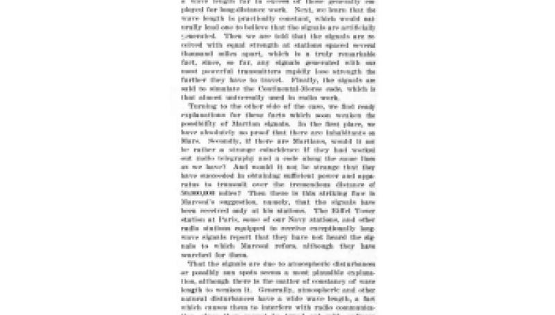 Preview of Those Martian Radio Signals article