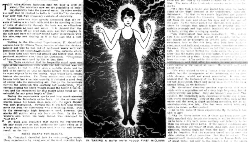 Preview of Is Electricity to Take the Place of Soap and Water? article