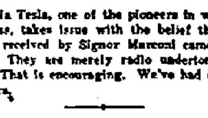 Preview of Tesla Doesn't Believe Waves Come from Mars article
