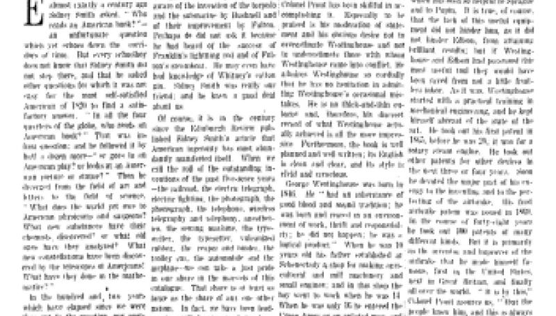 Preview of Answering Sidney Smith's Questions article