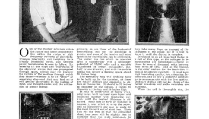 Preview of Constructing a Tesla High Frequency Resonator article