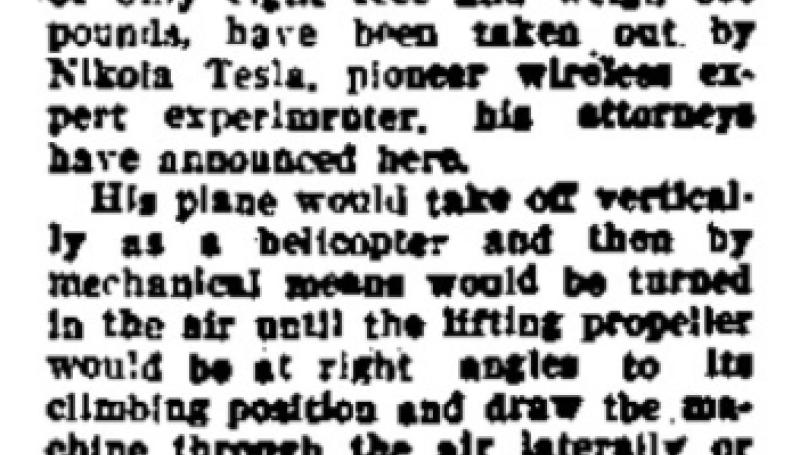 Preview of Patents Taken Out on Helicopter Airplane article