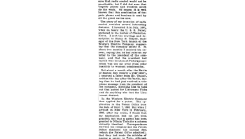 Preview of Inventing Radio Control article