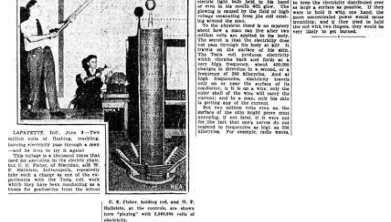 Preview of Purdue Investigators "Take" 2 Million Volts, and Live! article