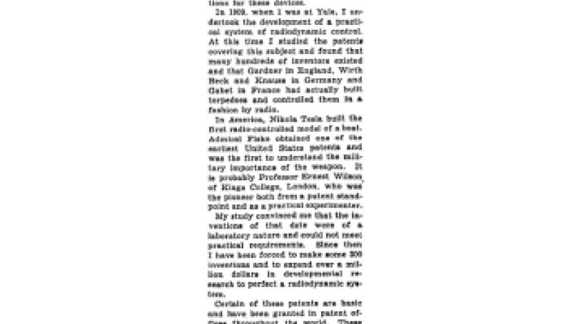 Preview of Radio Control of Aircraft article