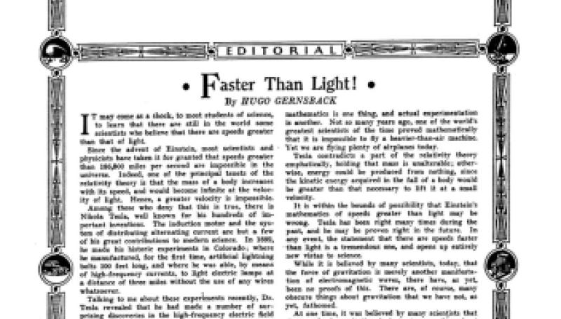 Preview of Faster Than Light! article