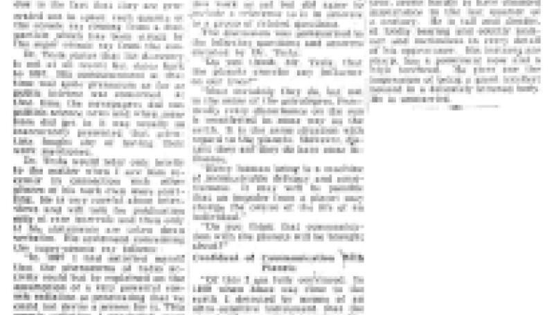 Preview of Sun Emits Super Ray, Nikola Tesla Asserts article