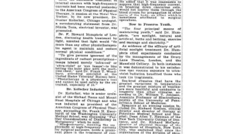 Preview of Says Cancers Yield to Electrosurgery article