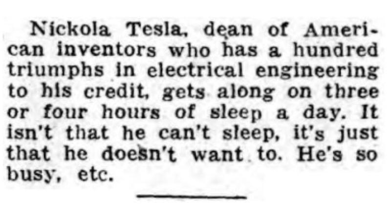 Preview of Tesla Doesn't Want to Sleep article
