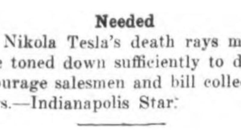 Preview of Needed - Nikola Tesla's Death Rays (reprint) article