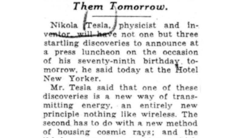 Preview of 3 Tesla Inventions article