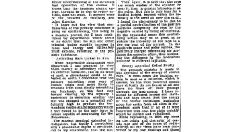 Preview of Expanding Sun Will Explode Some Day, Nikola Tesla Predicts article