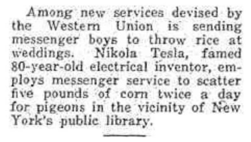 Preview of Nikola Tesla Employs Messenger Service article