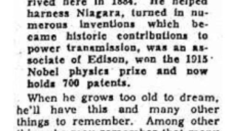 Preview of Nikola Tesla's Eighty-Fifth Birthday (reprint 3) article