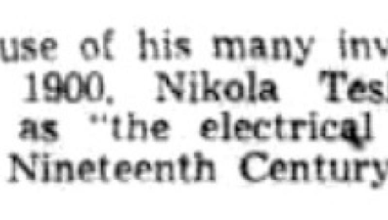 Preview of The Electrical Wizard of the Nineteenth Century (reprint 3) article