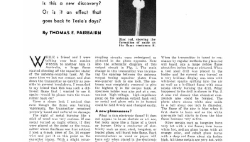 Preview of Electronic Flame article