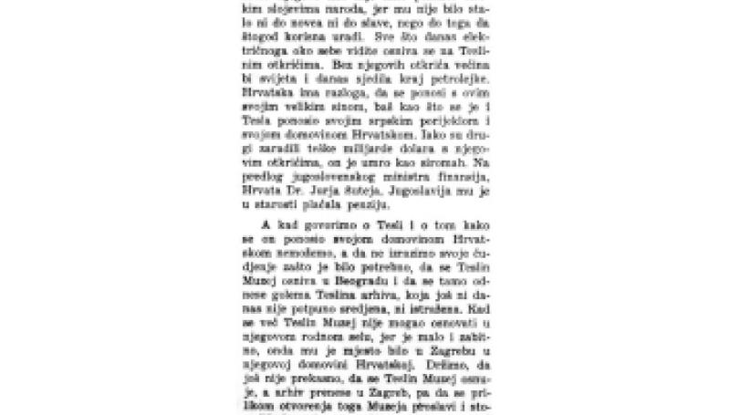 Preview of Nikola Tesla - A Plea to Place His Museum in Croatia article