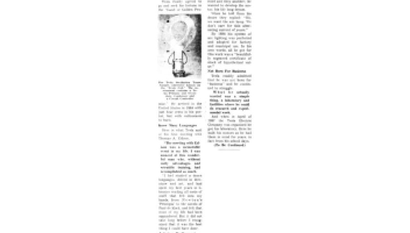 Preview of Thomas A. Edison Fascinated Tesla article
