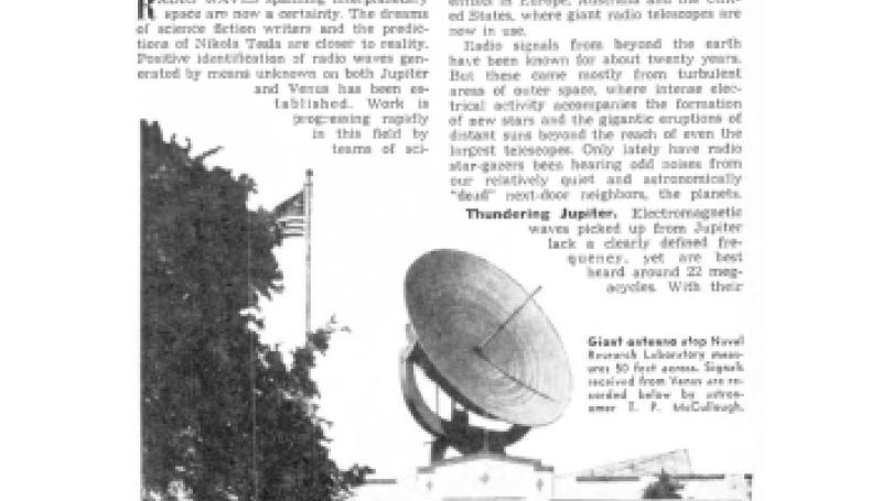 Preview of Radio Waves Heard from Jupiter and Venus article