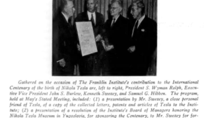 Preview of Public Relations - Honoring of Nikola Tesla Museum in Yugoslavia article