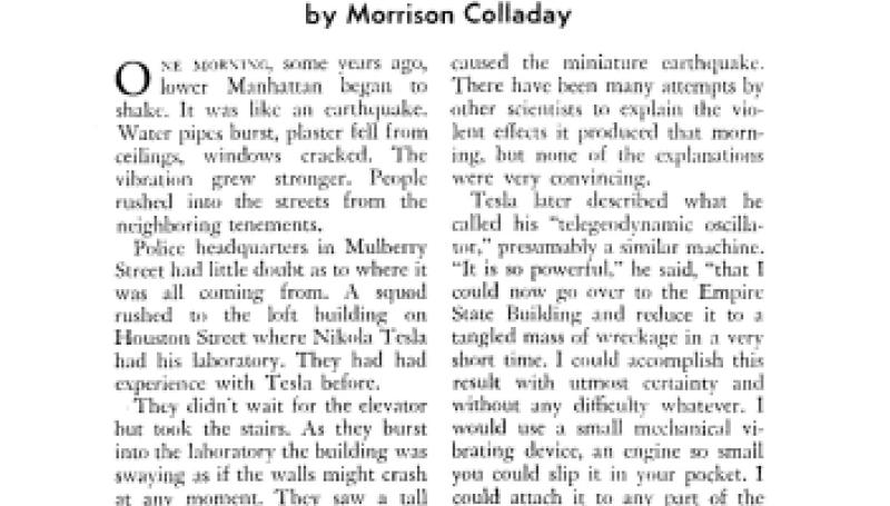 Preview of Nikola Tesla: Incredible Scientist article