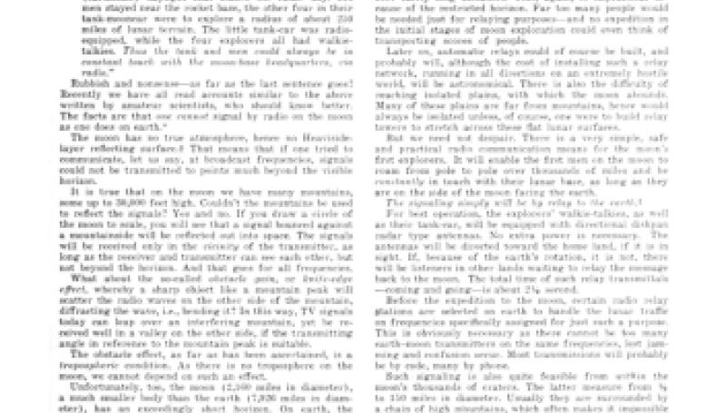 Preview of Radio on the Moon article