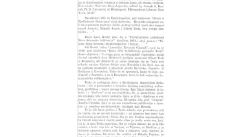 Preview of Nikola Tesla – Croat or Serb? article