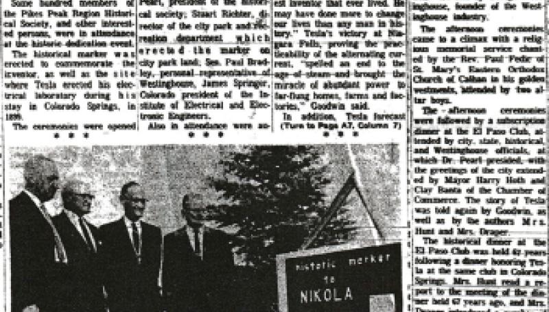 Preview of Tesla Historical Marker Dedicated article
