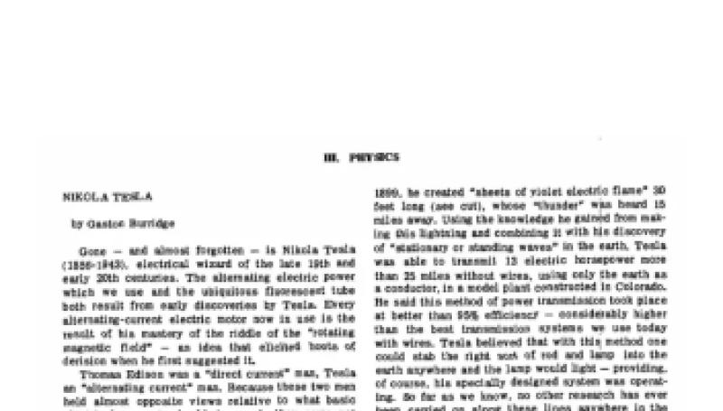 Preview of Nikola Tesla (Apr. 1971) article