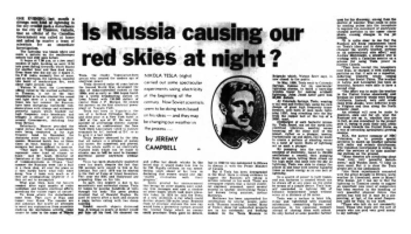 Preview of Is Russia Causing Our Red Skies at Night? article