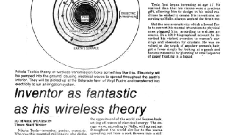 Preview of Tesla's Conception of the Earth/Atmosphere as a Giant Electrical Capacitor article