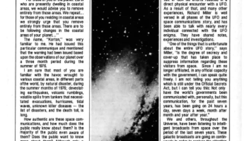 Preview of Strange and Unknown - Space Communications article