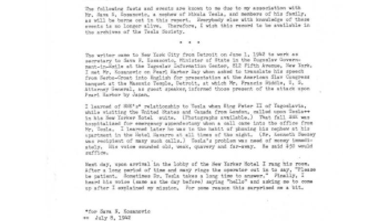 Preview of The Tesla Papers article