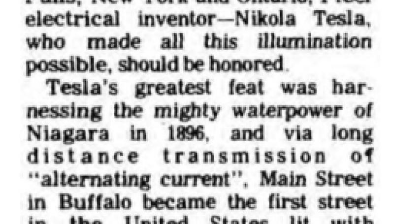 Preview of Honor Tesla (Aug. 25, 1983) article