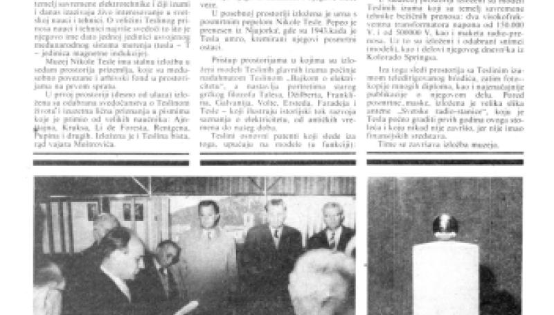 Preview of Nikola Tesla Museum article