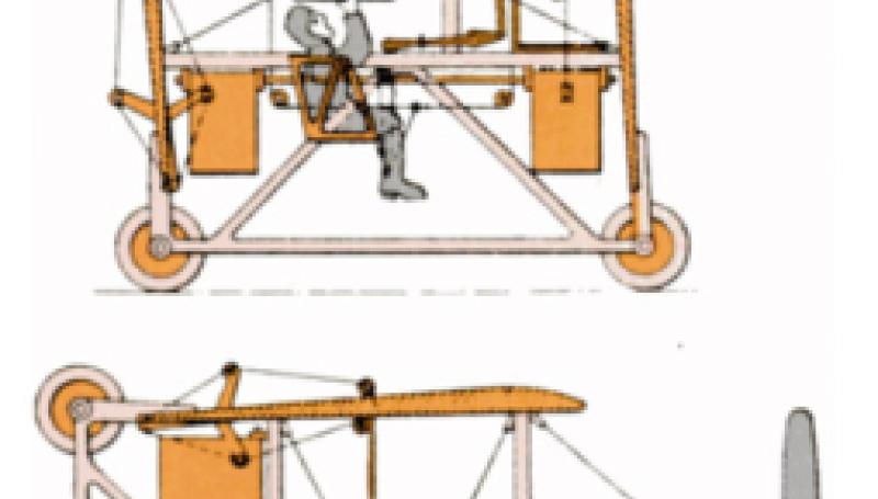 Drawing of Tesla's VTOL aircraft
