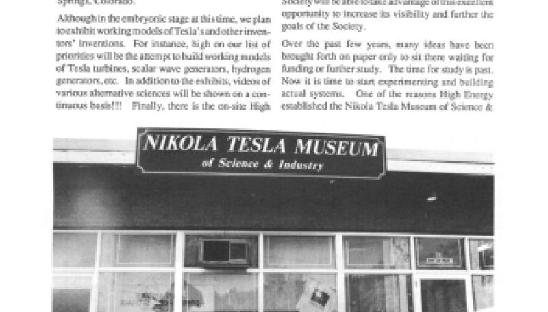 Preview of The Nikola Tesla Museum of Science & Industry, Ltd article
