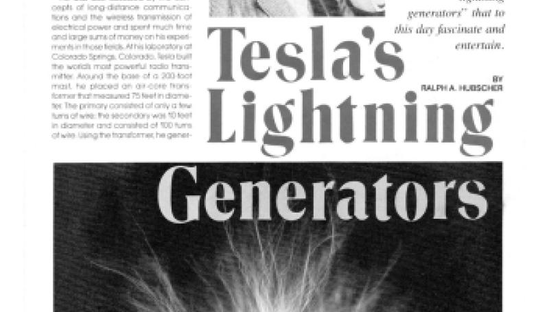 Preview of Tesla's Lightning Generators article