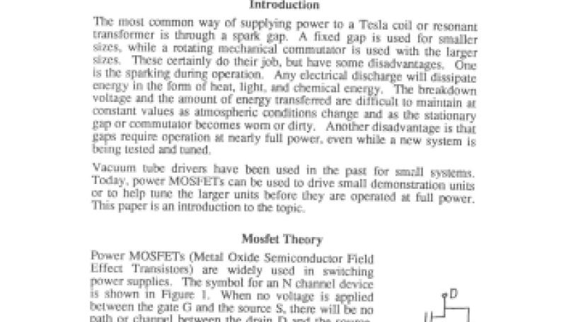 Preview of Using Power MOSFETs to Drive Resonant Transformers article