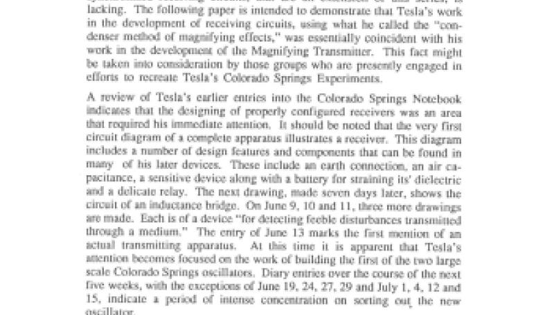 Preview of Tesla's Synchronized Receiving Apparatus article