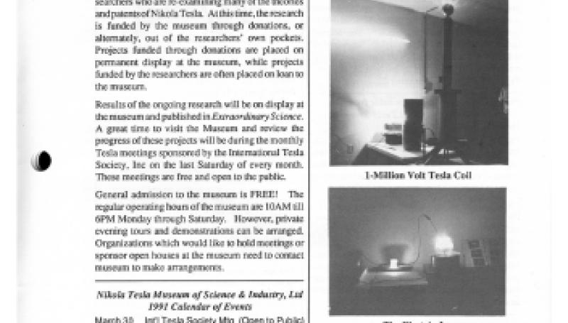 Preview of Tesla Briefs... A News Roundup of Tesla Technology (Jan. 1991) article