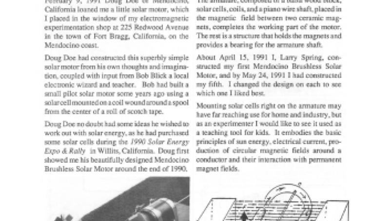 Preview of Mendocino Brushless Solar Motor article
