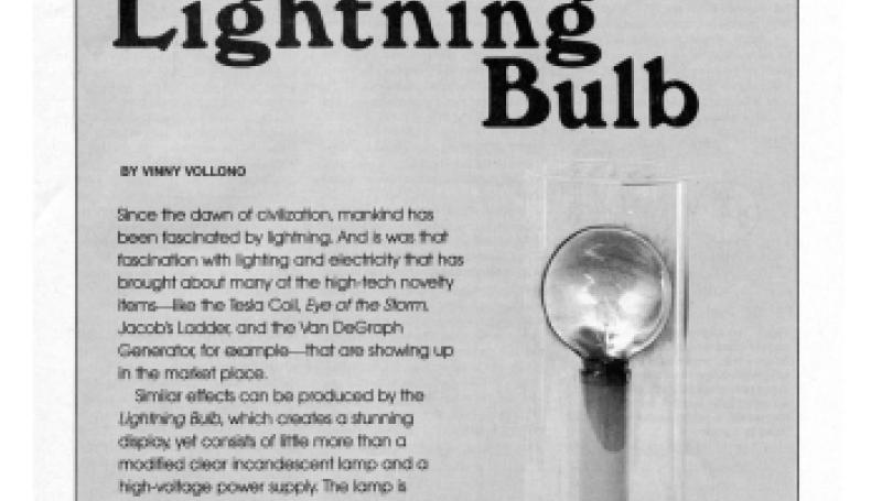 Preview of Build the Lightning Bulb article