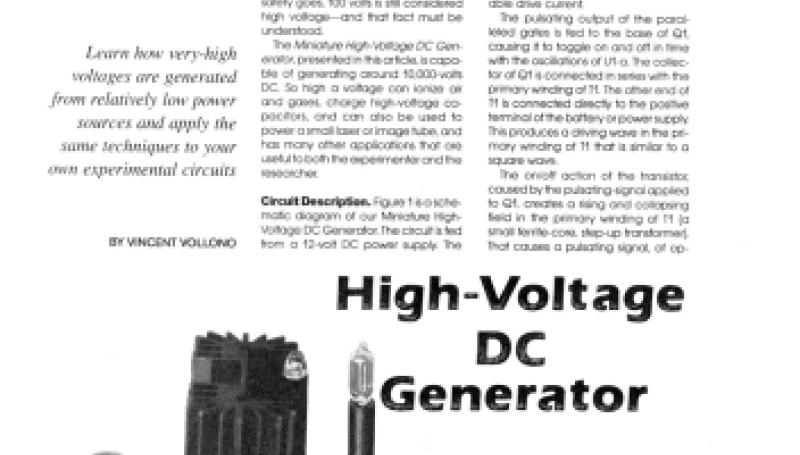 Preview of High-Voltage DC Generator article