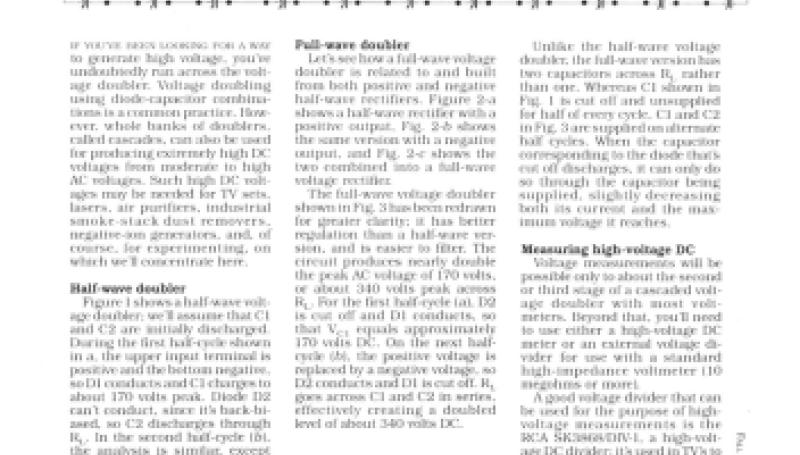 Preview of Voltage Doublers article