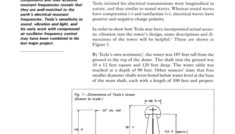 Preview of The Tesla Longitudinal Wave article