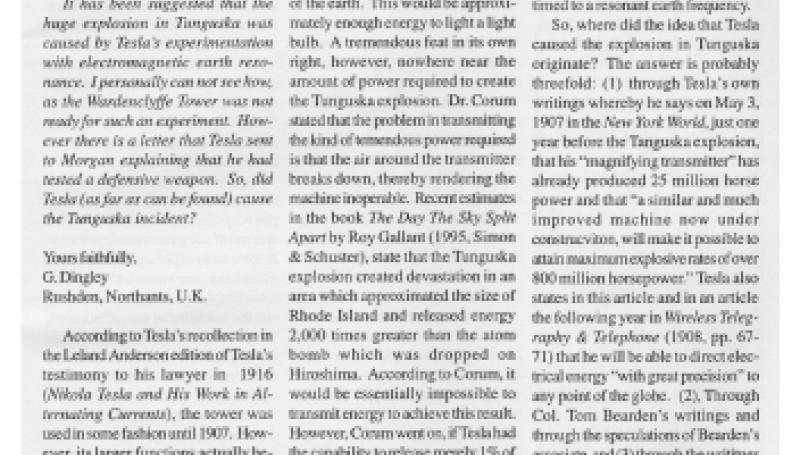 Preview of Ask Dr. Seifer About Nikola Tesla - 3rd Quarter 1997 article