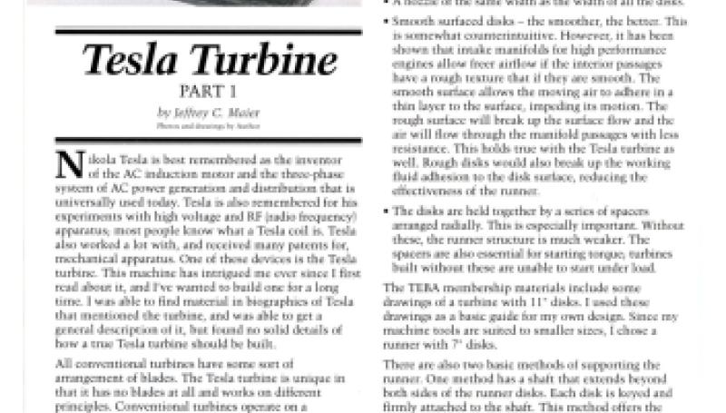 Preview of Tesla Turbine - Part 1 article