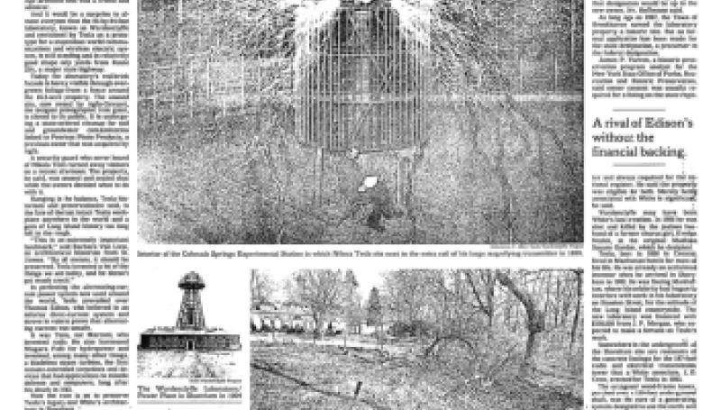 Preview of Tesla, a Little-Recognized Genius, Left Mark in Shoreham article