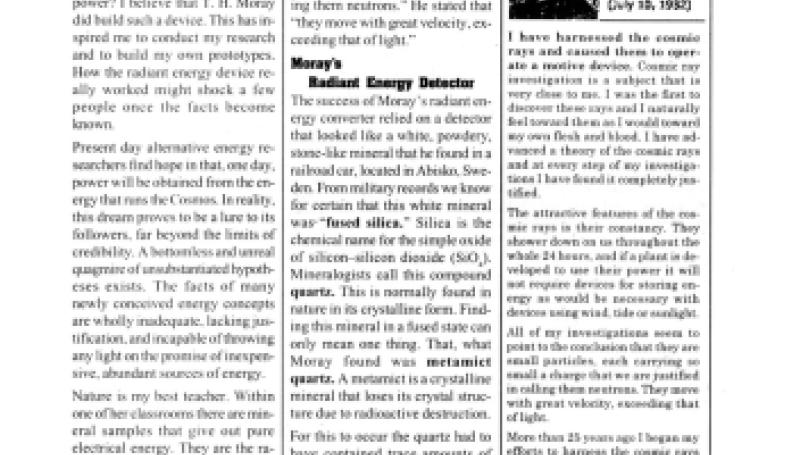 Preview of Converting Cosmic Radiant Energy into Electrical Energy article